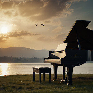 Modern piano music for work and study
